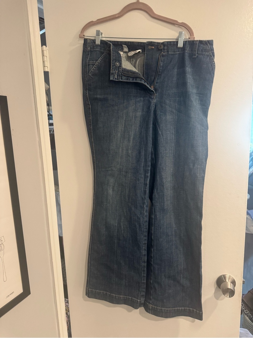 Talbots Dark Blue Bootcut Denim Jeans Women's Size 14